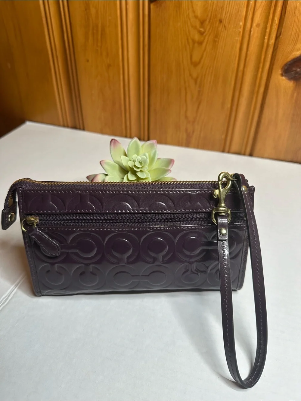 Coach compact wristlet